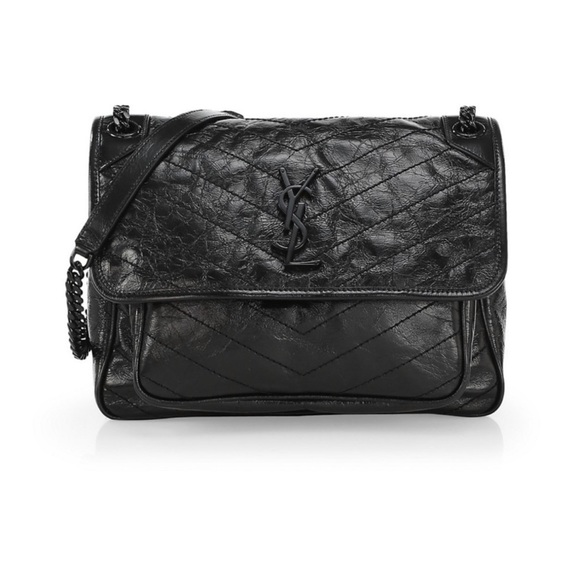 Yves Saint Laurent Bags Ysl 0 Authentic Niki Medium Crinkled Calf